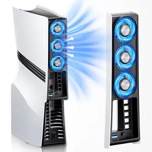 For PS5 Pro Cooling Fan,PS5 Pro Cooling Accessories for PS5 Pro Digital/Discs Edition with 3 Fans/USB 3.0 Port,Cooling fan for PlayStation5 Pro with LED Light,Not for PS5 2020 and PS5 Slim