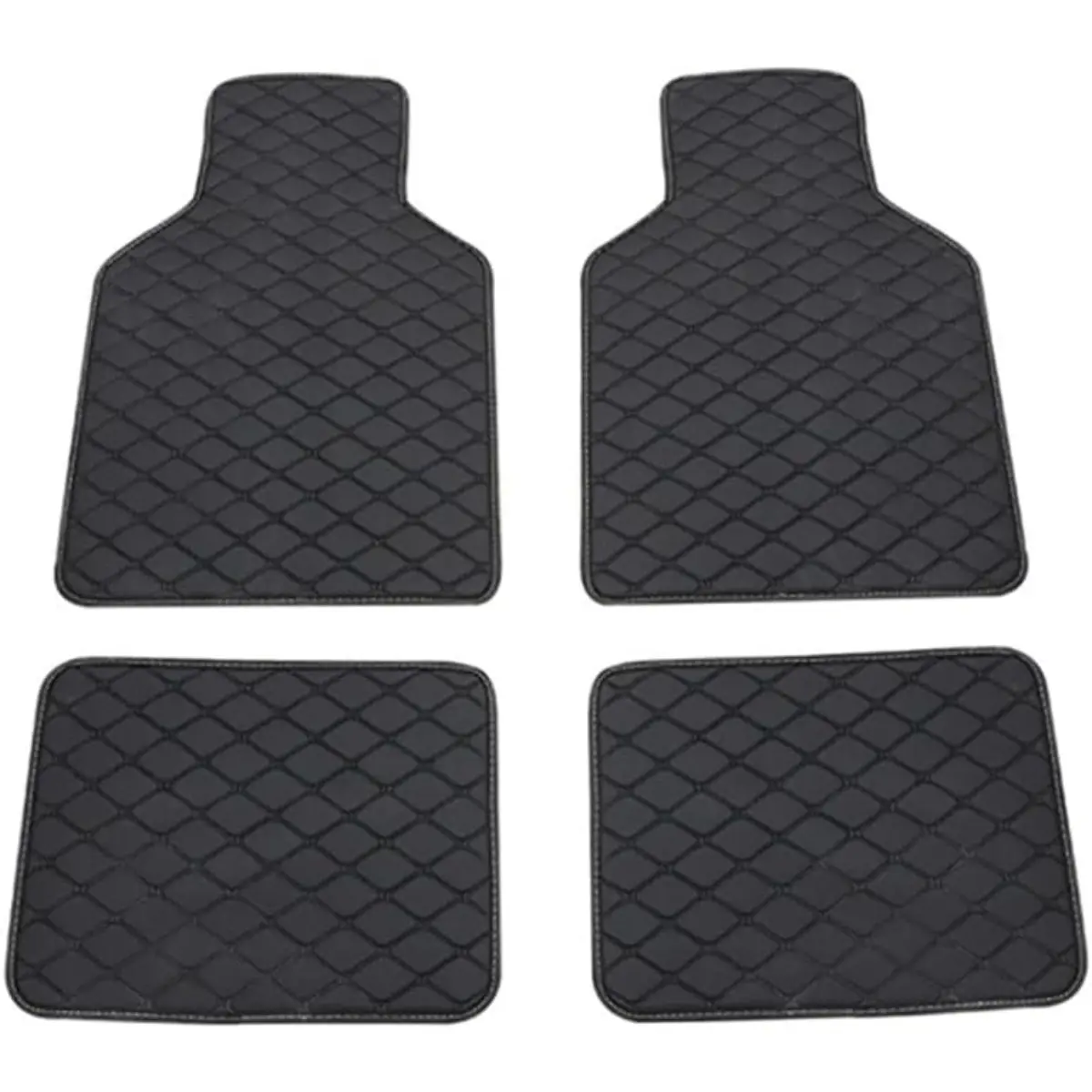 4-Piece Universal Car Floor Mat Set - Non-slip, Wear-resistant, Waterproof, Easy-to-Clean 4-Season Automotive Interior Stylish Accessory