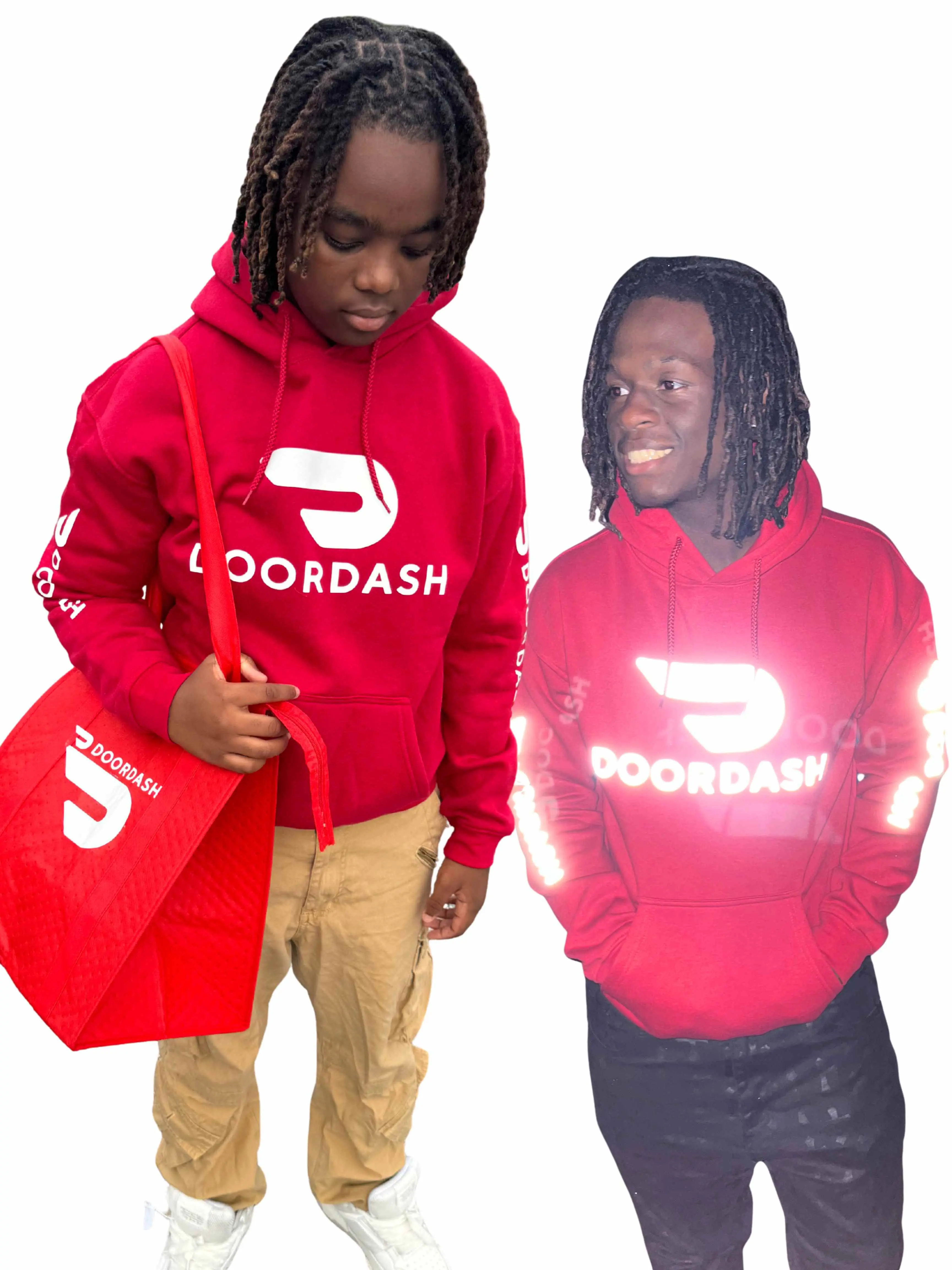 Reflective Hoodie | DoorDash Delivery Driver | Hoodie Sweatshirt