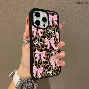 Premium Magnetic Case for iPhone11/12/13/14/15/16/promax Leopard print pink bow y2k cased MagSafe Ready, Anti-Fall, Springtok and Ultra-Thin Design |   Perfect for Everyday Use Protector Screen Protector