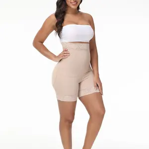 LeierShape Faja Invisible Shapewear Compression Shorts for Women Sexy Leg Comfort Plus Size Flat Tummy Black and Cream Colombian Shapewear with Zipper