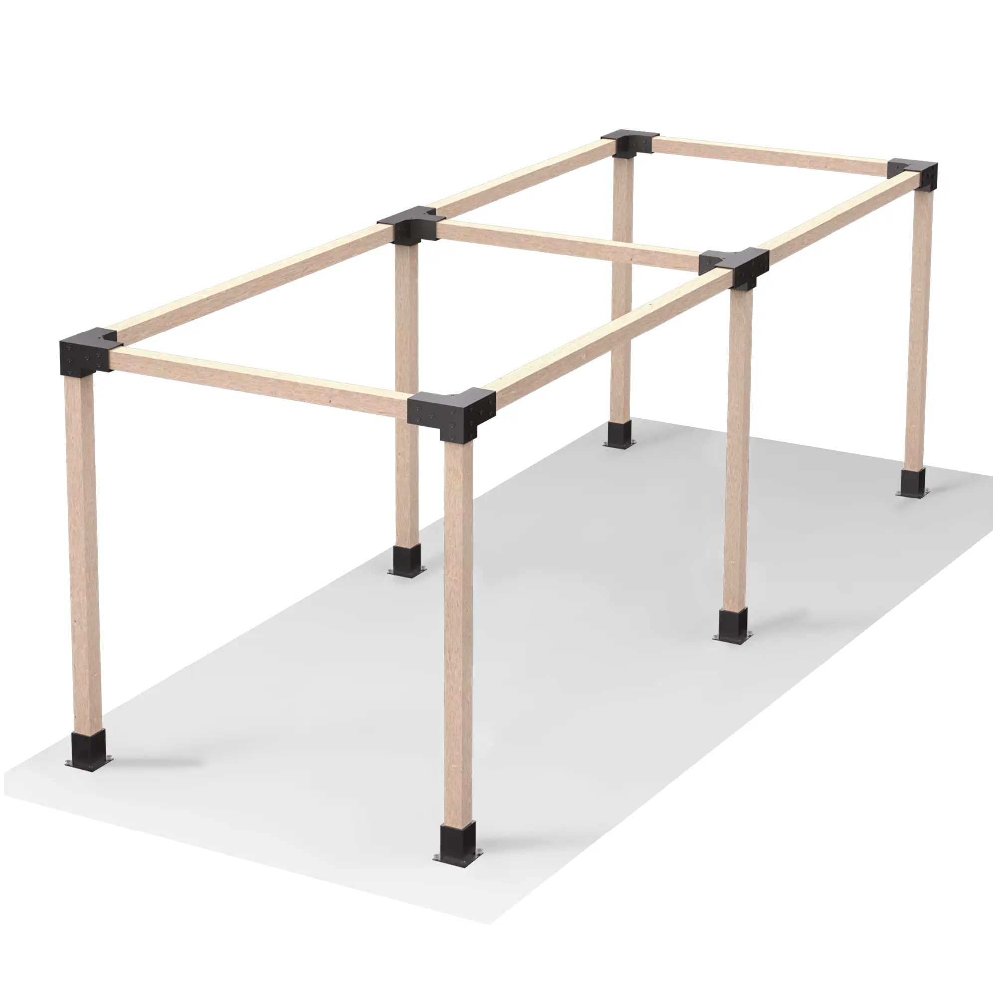 BRAXEN  2.5mm Thick Pergola Bracket Kit for 4"x 4"  Lumber， DIY Post Base Kit,  Easy Installation Wooden Beams for Gazebos, Patio Pergolas, Log Cabin Outdoor