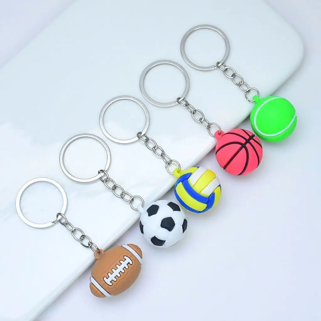 Mini Sports Ball Keychains (Soccer, Basketball, Tennis, Football) | Cool Sports Gifts for Boys, Kids & Parents