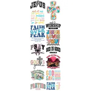 God Is Good DTF Transfer Gang Sheet 24.5" wide x 72" long. DIY Tshirt Transfers Direct To Film