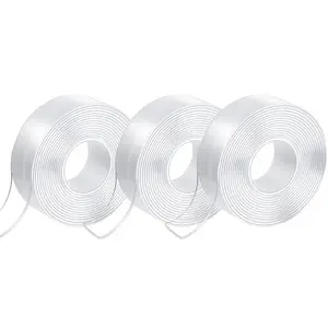 3 Roll Heavy Duty Nano Double-Sided Tape-Reusable, Traceless And Washable-Strong Adhesive Strip, Suitable for Home, Office And Car