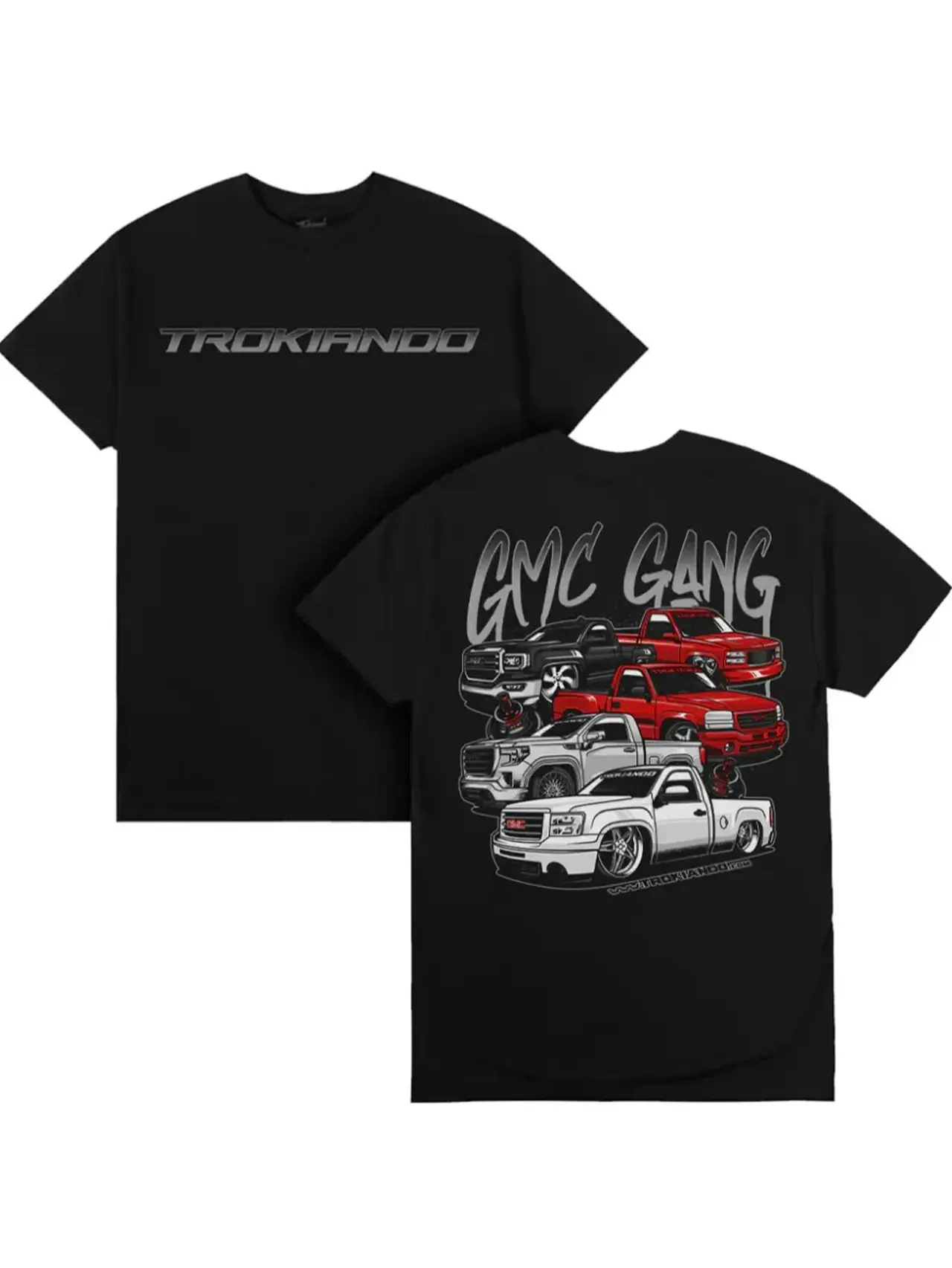 Trokiando GMC GANG Style Vintage Shirt 2 Sides Gift For Men Father Day Cotton tee