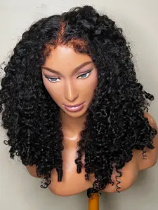 Fashion Glueless Super Soft 26-Inch Long Kinky Curly Wig, 180% Density, Heat Resistant, Pre-plucked Lace Front, Daily Use