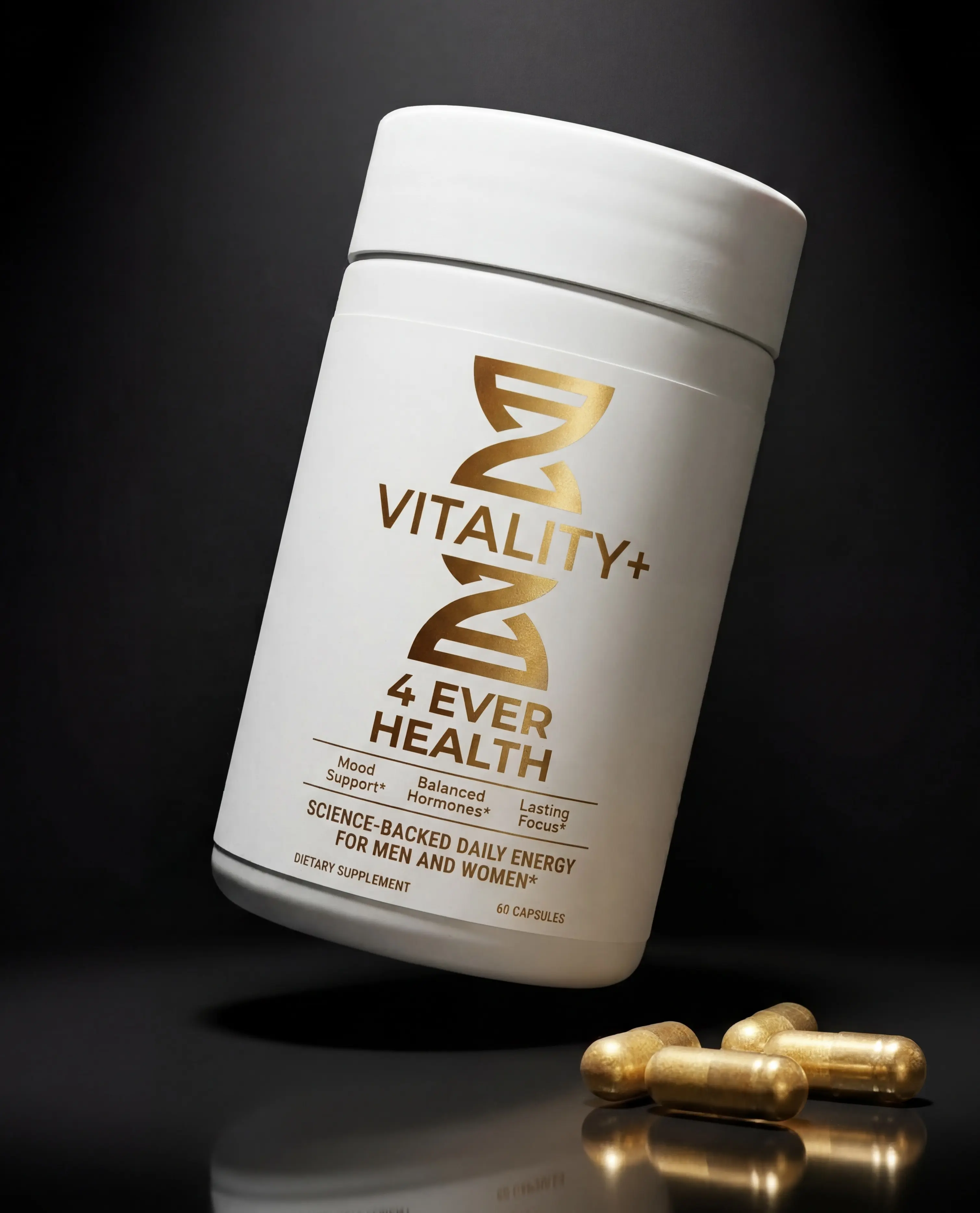VITALITY+ Daily Supplement for Hormone Balance & Natural Energy Support - CoQ10, B12, DIM, Boron, Zinc Picolinate, Methylfolate, Vitamin D3, K2, Methylcobalamin, TMG - Stimulant-Free, No Jitters, No Crash - Healthcare
