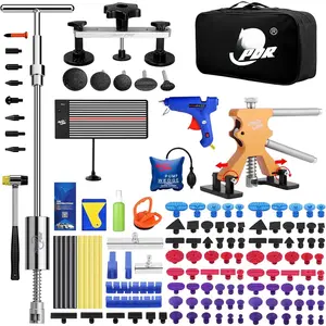 Paintless Dent Repair Kit 148 count Dent Puller Kit with LED Light Board Can Removal 99% of   in 30 Minutes for Repair Work of Big , Small , Door Ding, Creases and Hail