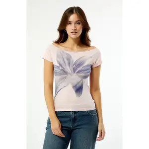 Pacsun Women's AOP Lily Off-The-Shoulder Top