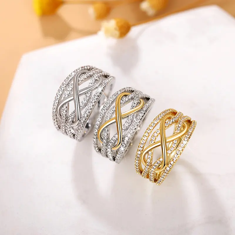 Love Design Women Rings for Wedding Engagement Band Luxury Accessories Hot Trend Eternity Jewelry Party Gift