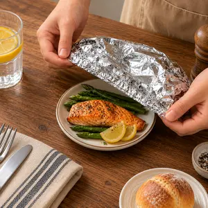 30PCS Aluminum Foil Food Covers, Keep Food Warm for Hours, Reusable Heat Insulation Covers, Fits Most Dishes, Perfect for Parties, Camping & Picnics