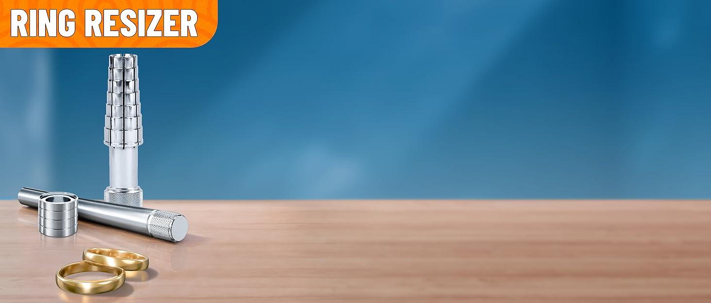 Stainless Steel Ring Stretcher Kit with Rubber Mallet - Professional Ring Resizing Tool 6-10 for Jewelers Jewelry Repair & DIY Enthusiasts