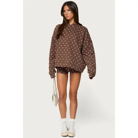 Chelsie Polka Dot Foldover Shorts