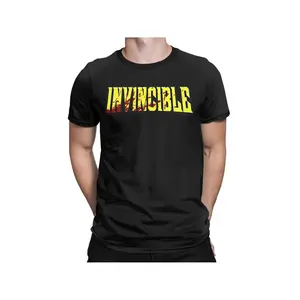 All Seasons Men Women'S INVINCIBLE Blood Stained Logo Shirt Accessories 100% Cotton T-shirt Clothing Leisure Tee Shirt-DK.X