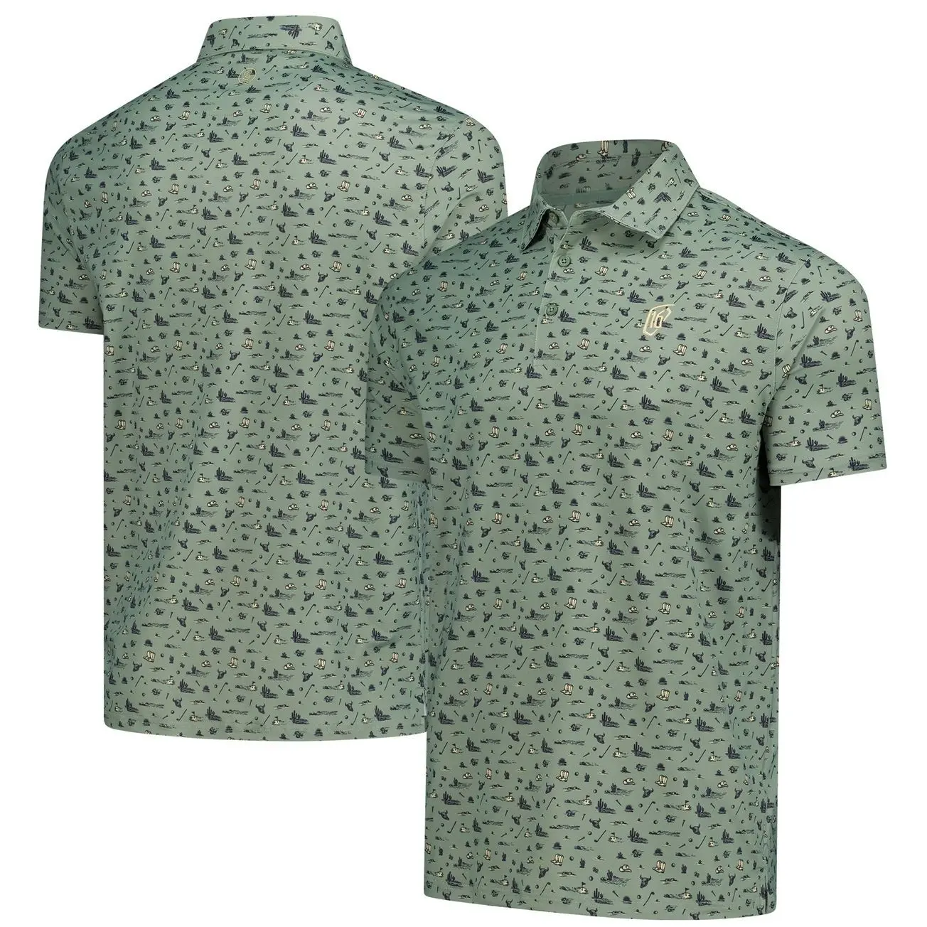 WM Phoenix Open Barstool Golf Printed Polo - Green