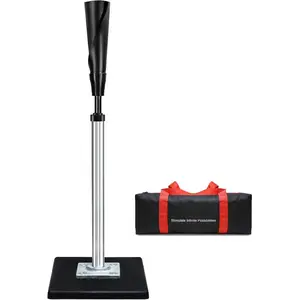 Baseball/Softball Batting Tee-(24"-46") Height Adjustable  Portable Baseball Tee with Removable Rubber Top and Heavy-Duty Base for  Ages