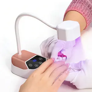 Rechargeable UV LED Nail Lamp with Auto Sensor, 1500mAh Cordless Gel Nail Curing Light with 360° Flexible Gooseneck, 4 Timer Modes (10s/30s/60s/90s) Portable Nail Dryer for Gel Polish, Professional Manicure Light for Home Salon Use