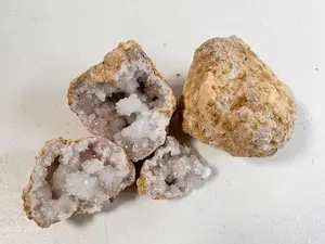 BUCKET OF GEODES - GALLON - NATURAL  CRYSTAL QUARTZ GEODES