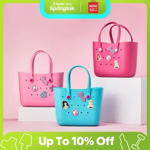 【Easter Gift Bag】BARBIE Easter Shoulder Stylish Tote Bag Handlebag  Easter Basket For Easter Egg Hunt Kids Party Outdoor Picnic