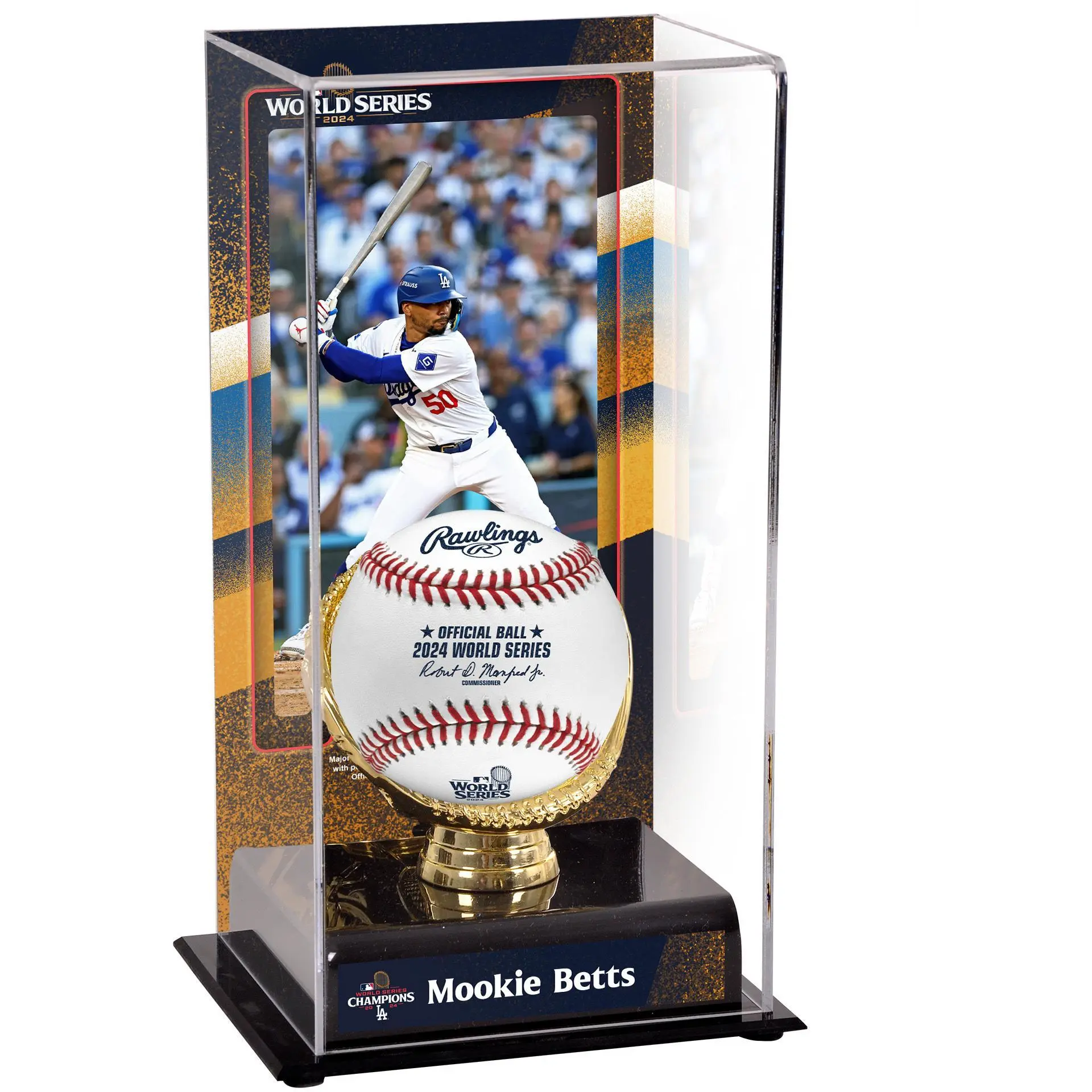 Mookie Betts Los Angeles Dodgers 2024 MLB World Series Champions Sublimated Display Case with Image - Fanatics Authentic Certified
