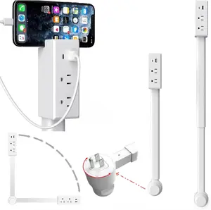 MUNBYN  Electrical Outlet Extender Stick - Power Socket Expander,Extendable Outlet for Hard to Reach Places,Features USB-A,USB-C,2 AC Outlets,Rotates 180°,Use Behind Couches,Nightstands,Desks,More