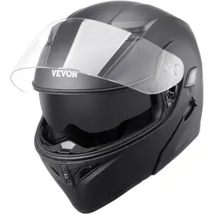 VEVOR Motorcycle Helmet, Unmasked, Smart Street ABS High Density Helmet with Bluetooth Slot Interchangeable Lens, DOT Approved Comfortable Motocross Helmet, Fit for Youth Adults