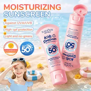 SPF 50 Kids Calendula Moisturizing Lightweight Non Greasy Travel School Protection Kids Mineral Sunscreen
