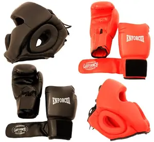 Last Punch High Quality 2 Pairs Pro Boxing Gloves & Pro Head Gears Pro Quality