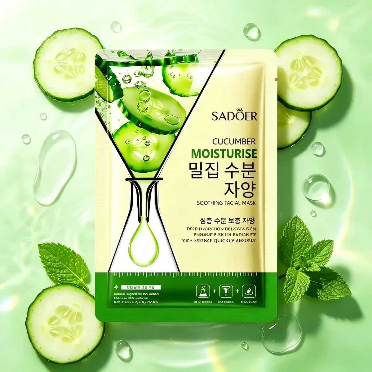 5-Pack Aloe Vera Sheet Masks in Individual Packs, Deep Hydrating & Soothing Facial Mask for Sensitive and All Skin Types, Unscented, Moisturizing Beauty Mask, Beauty Face Mask