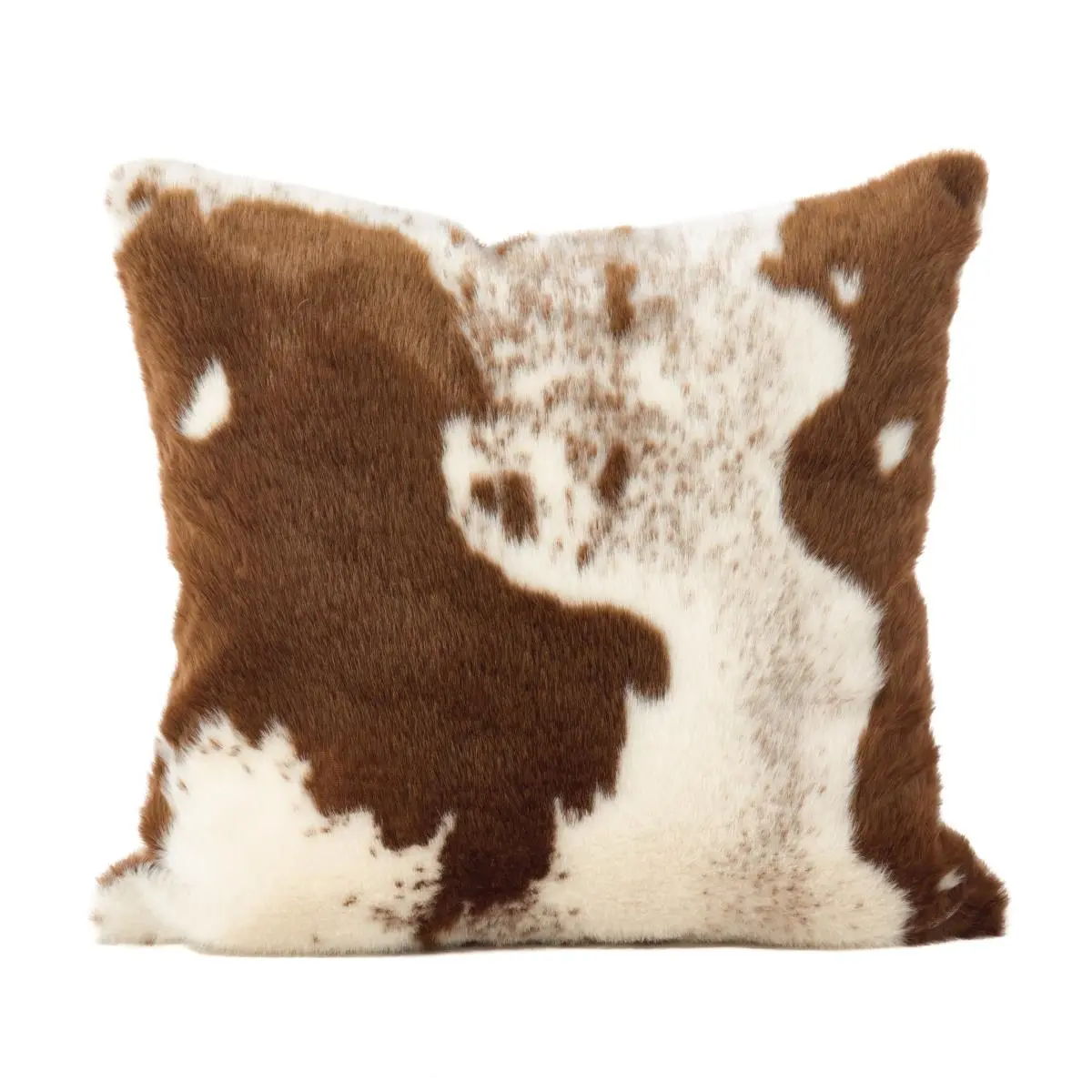212 MAIN Urban Faux Cowhide Cow Print Floor Pillow - 28 in., Polyester Fill, Indoor Use, Spot Clean, Western Decor Urban Cowboy Floor Cushion, Brown