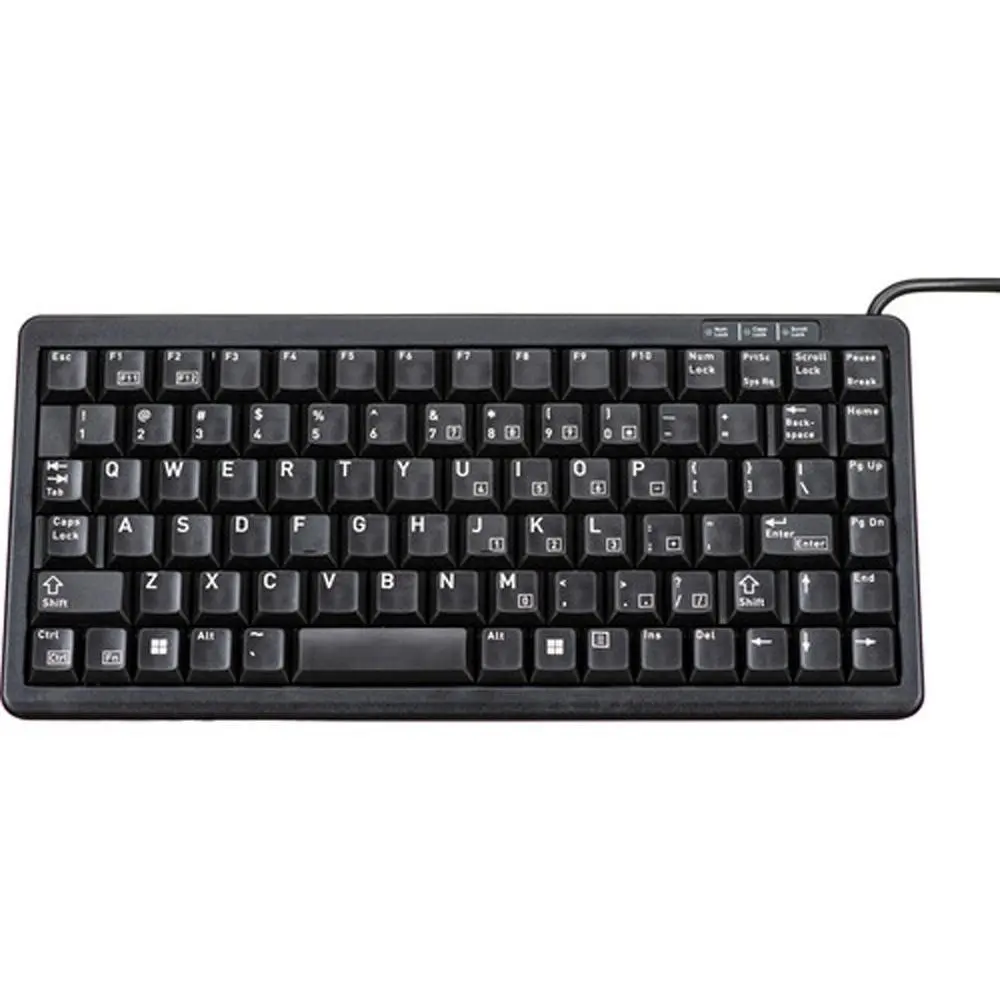 CHERRY G84-4100LCMUS-2 Compact Industrial Keyboard (Black, 86-Key, US Layout)