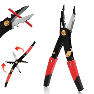 10-in-1 Heavy-Duty Combo Dual Electrician Pliers – Wire Stripper, Tin shears, Cutter, Wrench & More | Durable Multi-Tool for Home & Pro Use,Industrial-Grade, Multifunctional, Sturdy & Versatile Home Repair Equipmen Mu M Revolving Leather Belt Punch Pliers