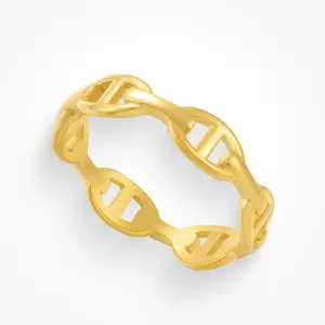 EVRY JEWELS Gold or Silver Plated Women's Hypoallergenic Dolce Ring