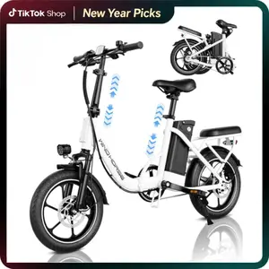 Windhorse W2B Lightweight Foldable Electric City Commuter Bike – 16" Suspension Ebike with Rear Seat, 20 MPH Top Speed, 35 Miles Range