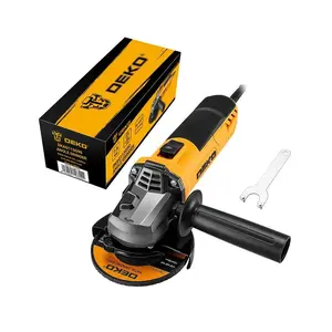 DEKO 110V Angle Grinder, 12,000 RPM, 7.5A, Ideal for Sanding, Grinding, Cutting, Professional Electric Tool. Portable Handle Heavy Duty Industrial Cordless