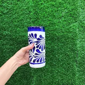 Glass Relieve Cielito Lindo 355ml Cobalto Sets.