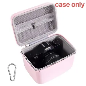 Digital Camera Protective Case, Hard EVA Durable Shockproof Water-Resistant Bag for 4K Vlogging Camera Travel Outdoor Carrying Pouch Fits Most Compact Cameras