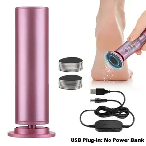 Electric Foot Callus Remover with 20pcs Sandpaper Discs, USB Foot File Pedicure Tool Professional Foot Scrubber for Feet Cracked Heels Dry Hard Skin, Exfoliating Callus Remover