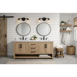 Venice 55" Bathroom Vanity Oak Gray Finish