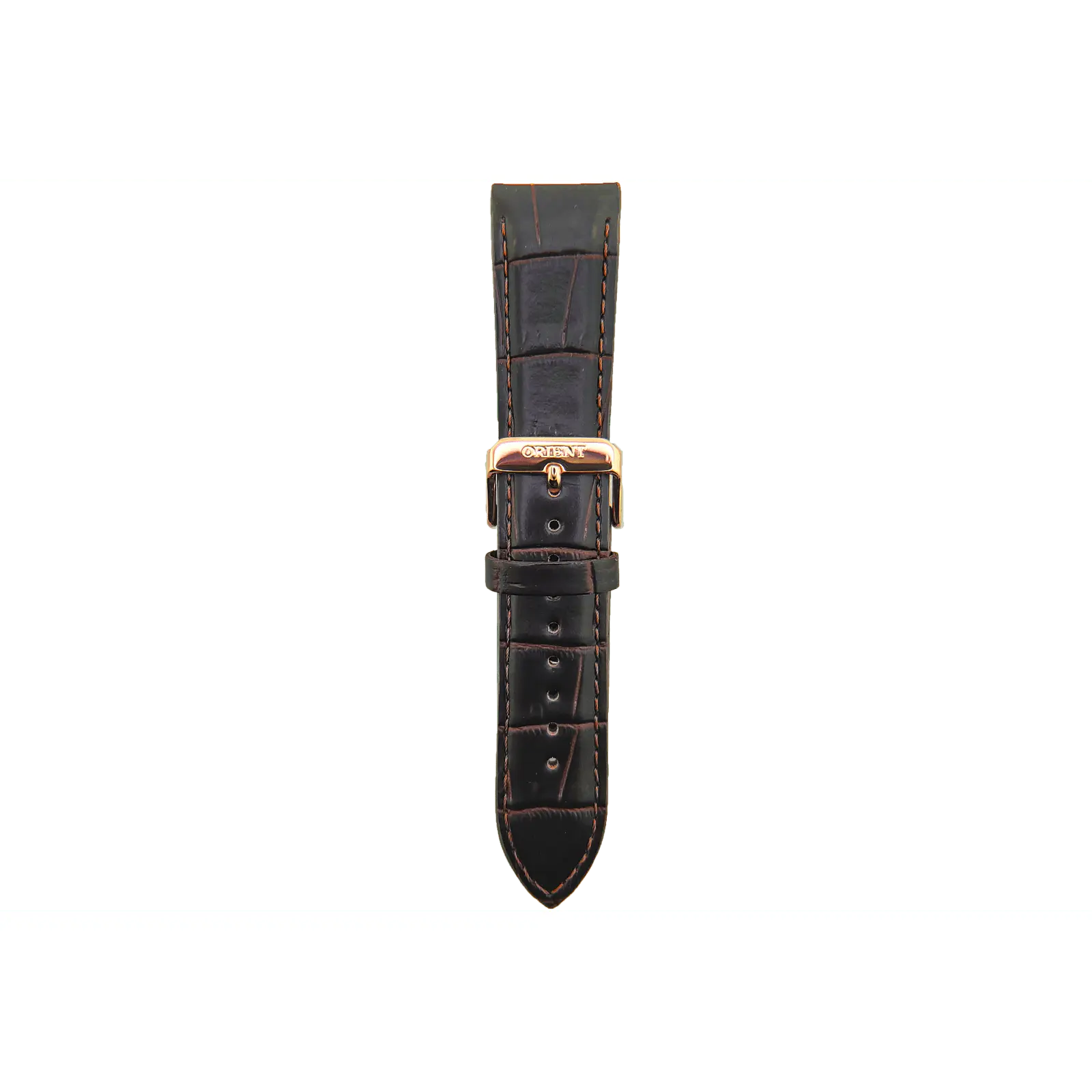 22mm Brown Leather Basic Watch Replacement Strap, Simple Buckle Clasp, Classic Fashion Watch Accessory - Model UL00A011P0