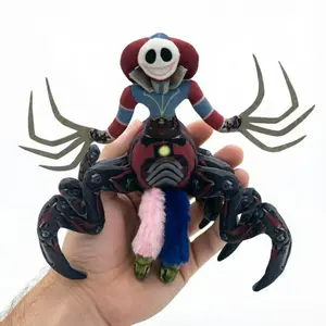 Horror Game 5 Merch: Cute Purple-Haired Girl Plush & Creepy Clown Doll - Cuddly Stuffed Animal, Kawaii Anime Toy, Scary Game Gift for Kids & Adults, New Arrival