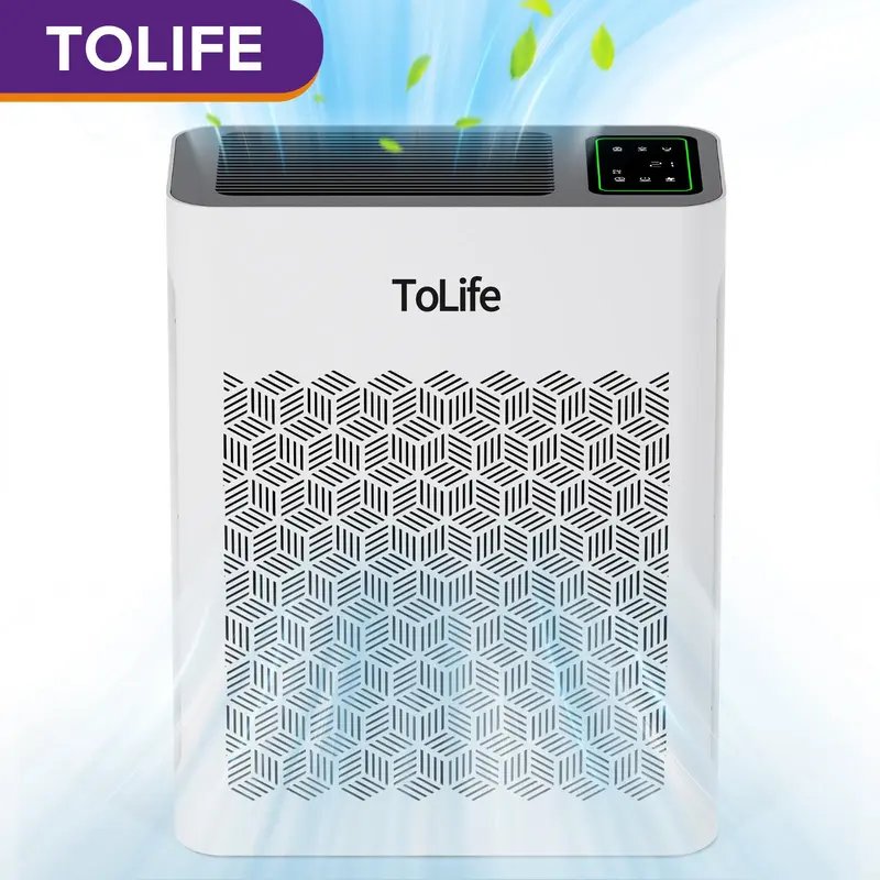 [Exclusive Livestream Offer] ToLife TZ-K2 Air Purifier for Large Rooms (up to 1095 Ft²), PM 2.5 Display, HEPA Filter, Auto Mode & Timer – Removes Smoke, Pollen, Pet Dander!