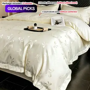 Butterfly Embroidery Bedding Set, Including Decorative Duvet Cover & Pillowcase without Filler, Soft Comfortable Bedding Set for Home Bedroom