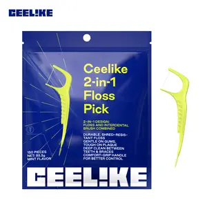 CEELIKE 2-in-1 Floss Pick : Efficient Cleaning, Gum Care, and Fresh Breath Guaranteed