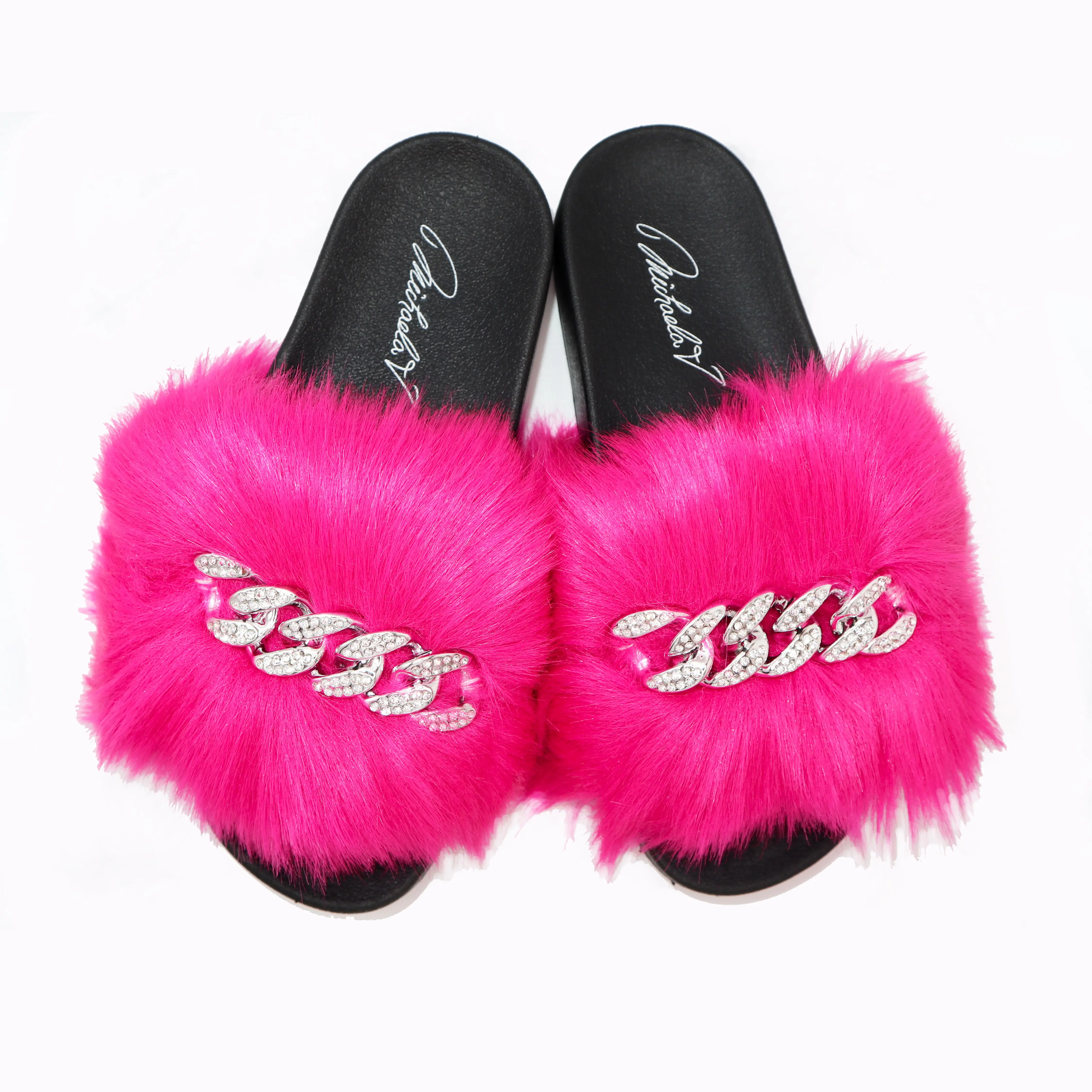Michaela V Slippers in Pink Girl Footwear