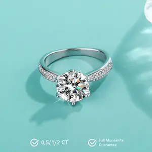Meredith Moissanite Ring S925 1.0/2.0 CT - Round Cut - Lore Jewelry