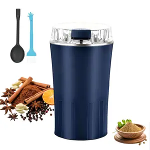 Multifunctional Electric Grinder 400W Coffee Bean Grinder, Small Coffee Spice Grinder Nut Grinder with 304 Stainless Steel Blades, Fast Grinding for Beans Grains Herbs Kitchen Use outdoorfun