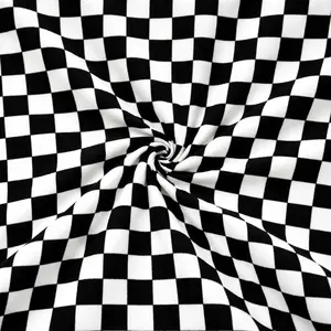 |     Fleece Fabric |     Blanket Fabric |     72"X60" |     Polar Fleece |     Soft, Plush, Anti-Pill |     Poncho, Pillow Cover, PJ Pants, Cushion, Liners, Eye Mask (Checkered B&W, 2 Yards)