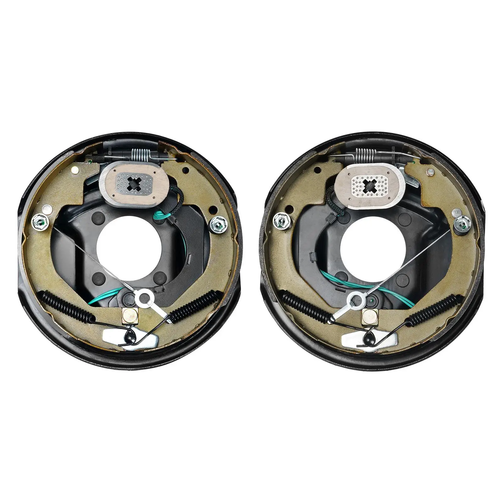【summerfinds】VEVOR Electric Trailer Brake Assembly, 10" x 2-1/4", 1 Pair Self-Adjusting Electric Brakes Kit for 3500 lbs Axle, 4-Hole Mounting, Backing Plates for Brake System Part Replacement (1 Right + 1 Left),dorm essentials,home decor